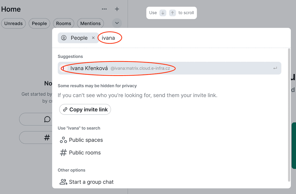 Search people